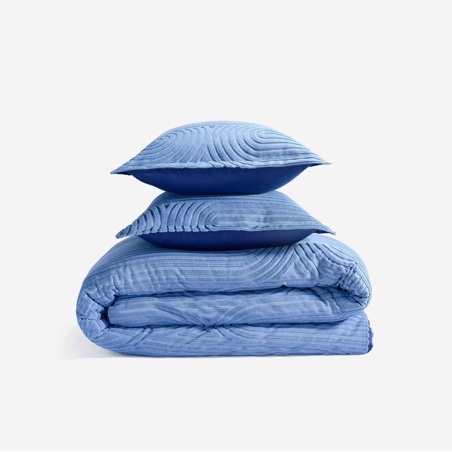 BedGear Performance King Duvet Set stonewash blue racetrack with textured pillows HouseOfZazla on Tampa Home & Garden Store