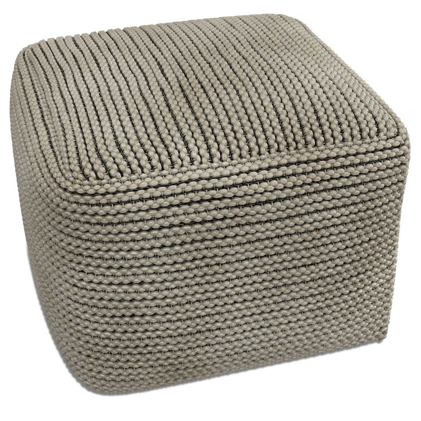Eastmont Soft Cream Indoor and Outdoor Pouf