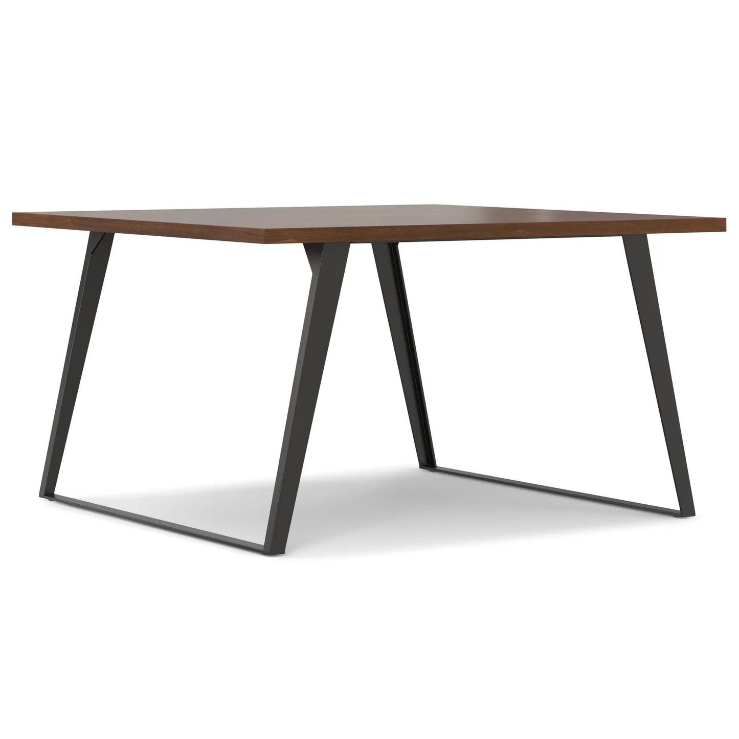 Lowry square dining table handcrafted in warm wood with black metal angled legs Unique Piece Furniture on Tampa Home and Garden Store