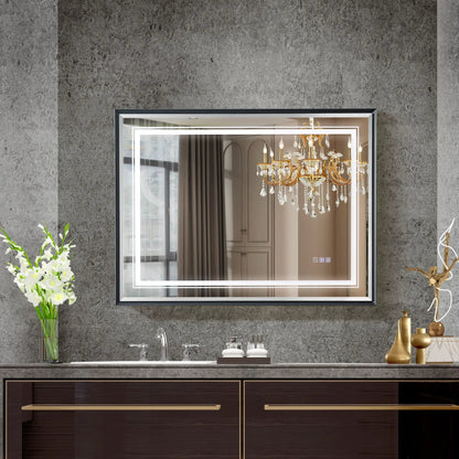 Led Beveled Front and Backlit Mirror for Bathroom