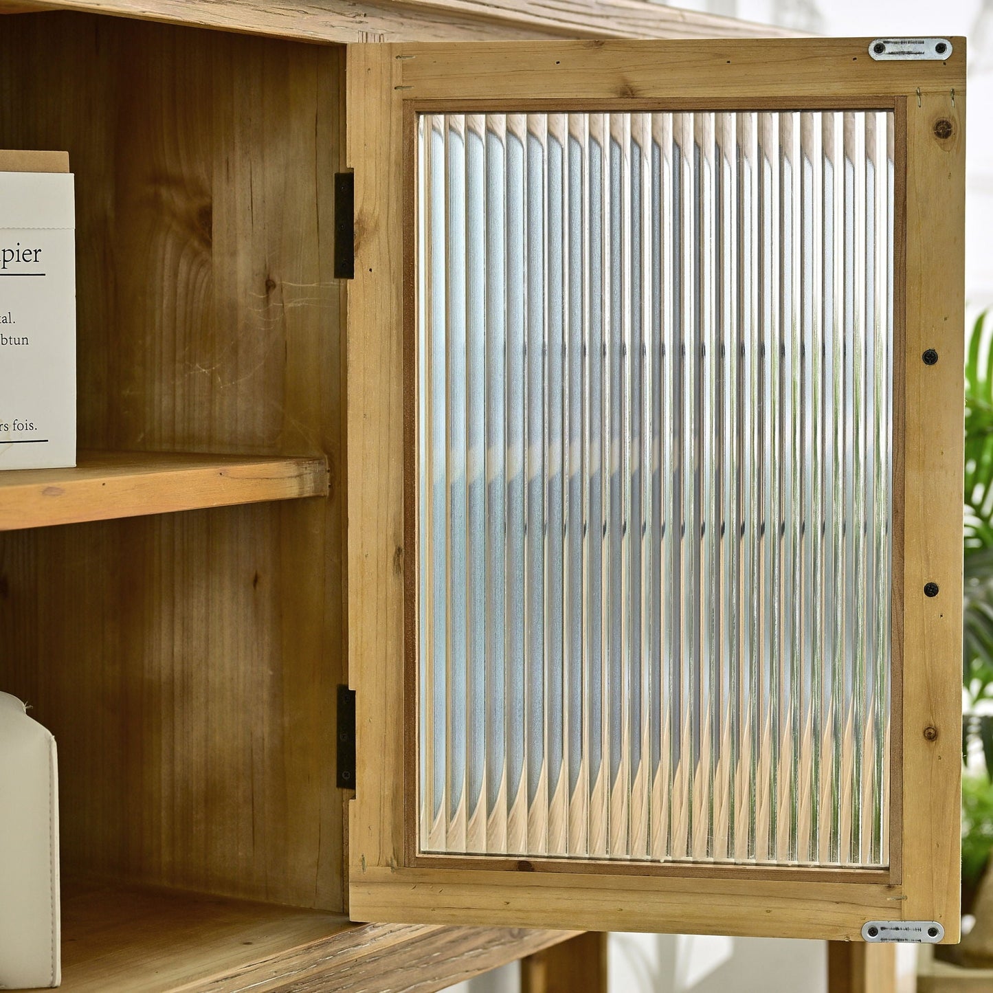 Natural Wood Kitchen Sideboard for Storage