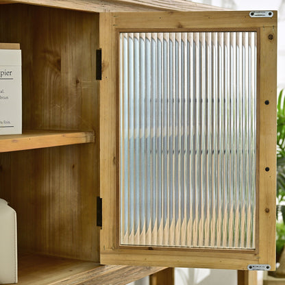 Natural Wood Kitchen Sideboard for Storage