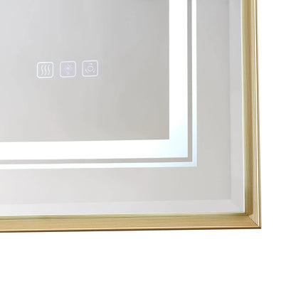 Led Beveled Front and Backlit Mirror for Bathroom