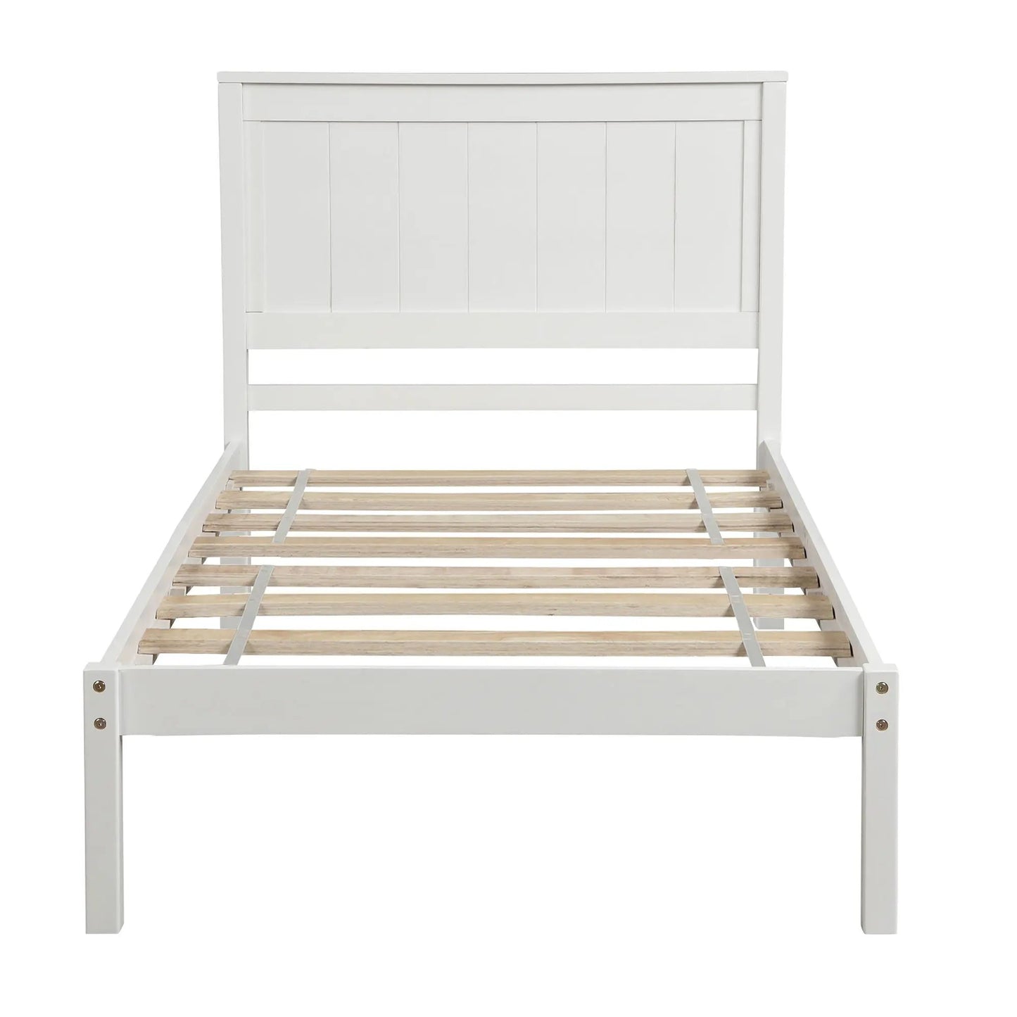 Platform Bed Frame With Headboard in Espresso