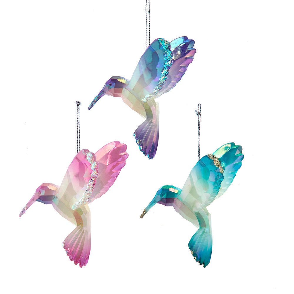 Adorno de colibrí que brilla en la oscuridad -