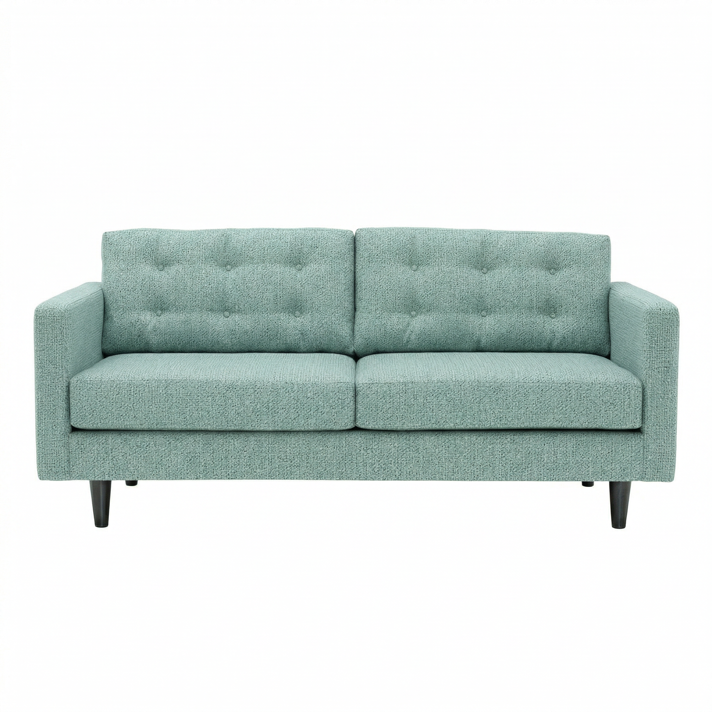 Talmadge Sofa teal textured fabric 2-seat with tufted back by HouseOfZazla on Tampa Home & Garden Store