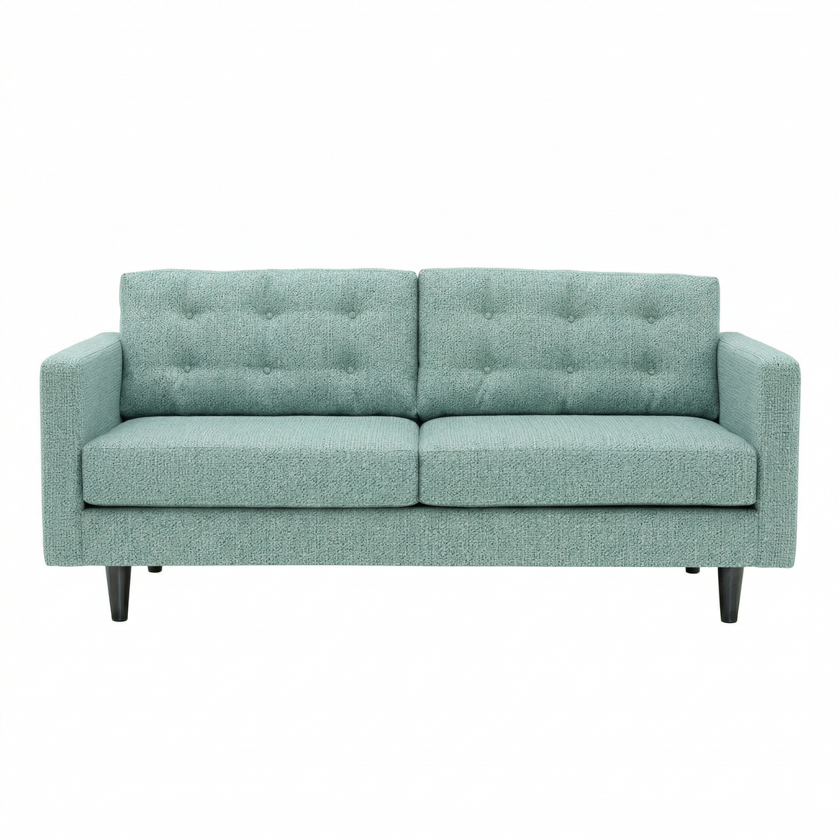 Talmadge Sofa teal textured fabric 2-seat with tufted back by HouseOfZazla on Tampa Home & Garden Store