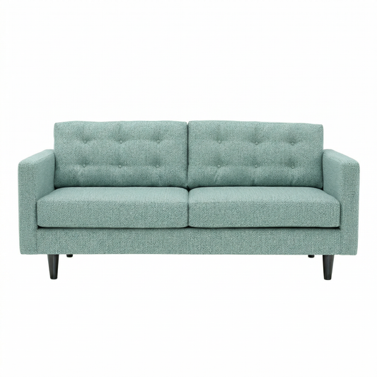 Talmadge Sofa teal textured fabric 2-seat with tufted back by HouseOfZazla on Tampa Home & Garden Store