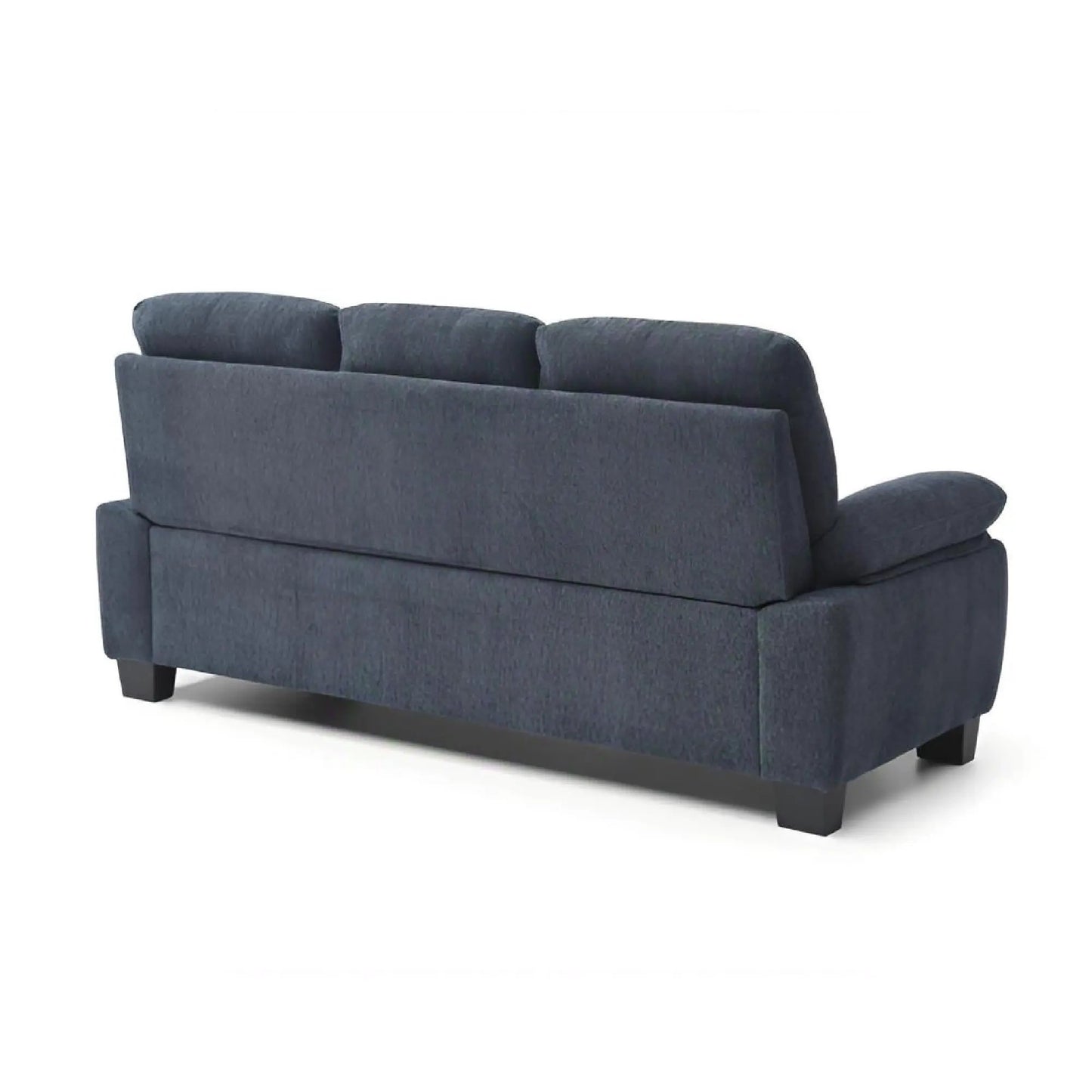 Summerton sofa with pillow-top arms, navy blue fabric upholstery by Unique Piece Furniture on Tampa Home & Garden Store