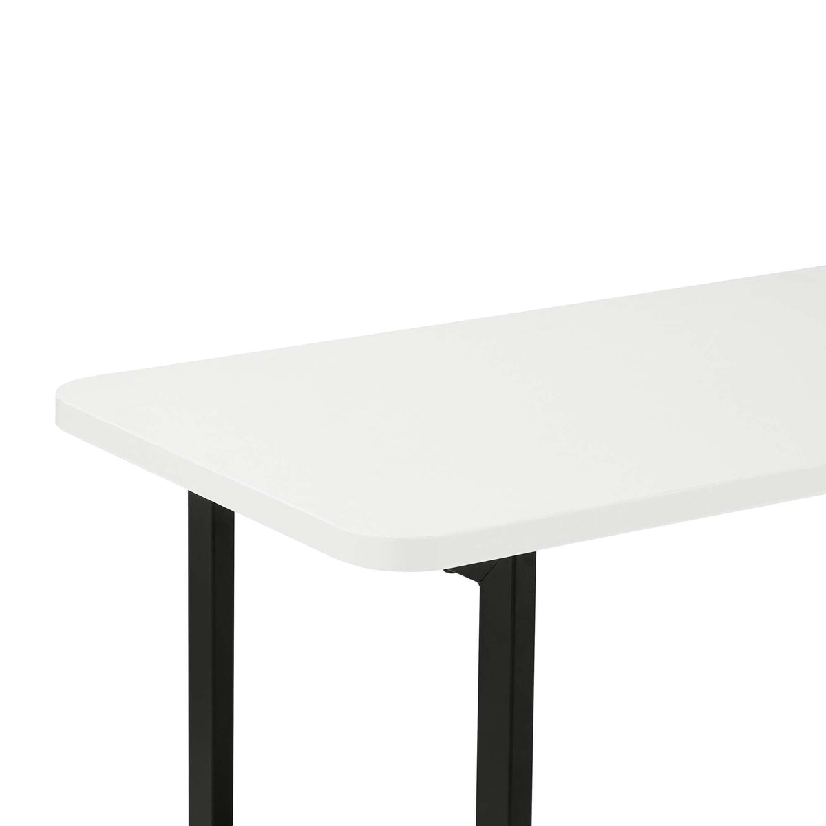 Celine 2-Shelf Console Table with white top and black legs, durable construction HouseOfZazla on Tampa Home & Garden Store