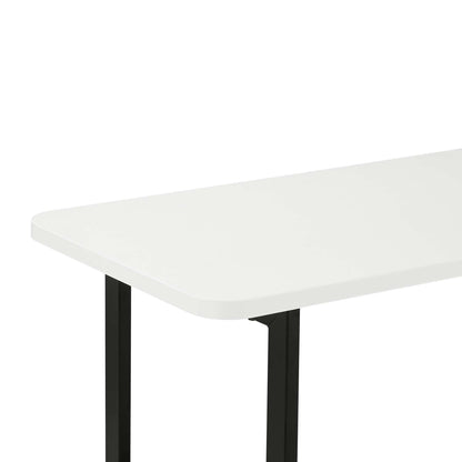 Celine 2-Shelf Console Table with white top and black legs, durable construction HouseOfZazla on Tampa Home & Garden Store