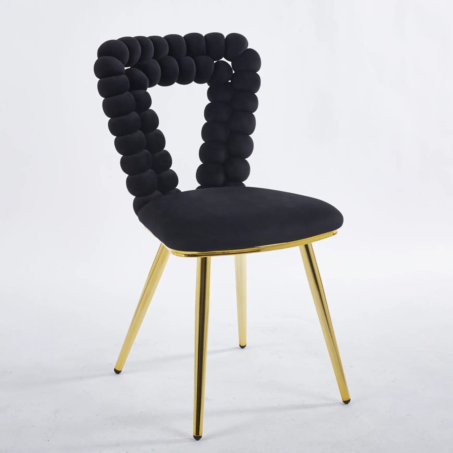 Modern Chair With Iron Tube Legs and Cushions