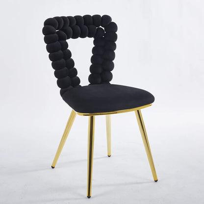 Modern Chair With Iron Tube Legs and Cushions
