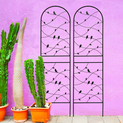 Two Rustproof Metal Garden Trellis and Supports