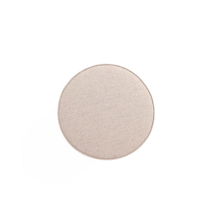 Bailey Upholstered Accent Ottoman, round beige fabric ottoman by HouseOfZazla on Tampa Home & Garden Store
