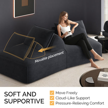 Modern Luxury Oversized Modular Sectional Sofa Set by HouseOfZazla, 2-Piece Living Room Set on Tampa Home & Garden Store
