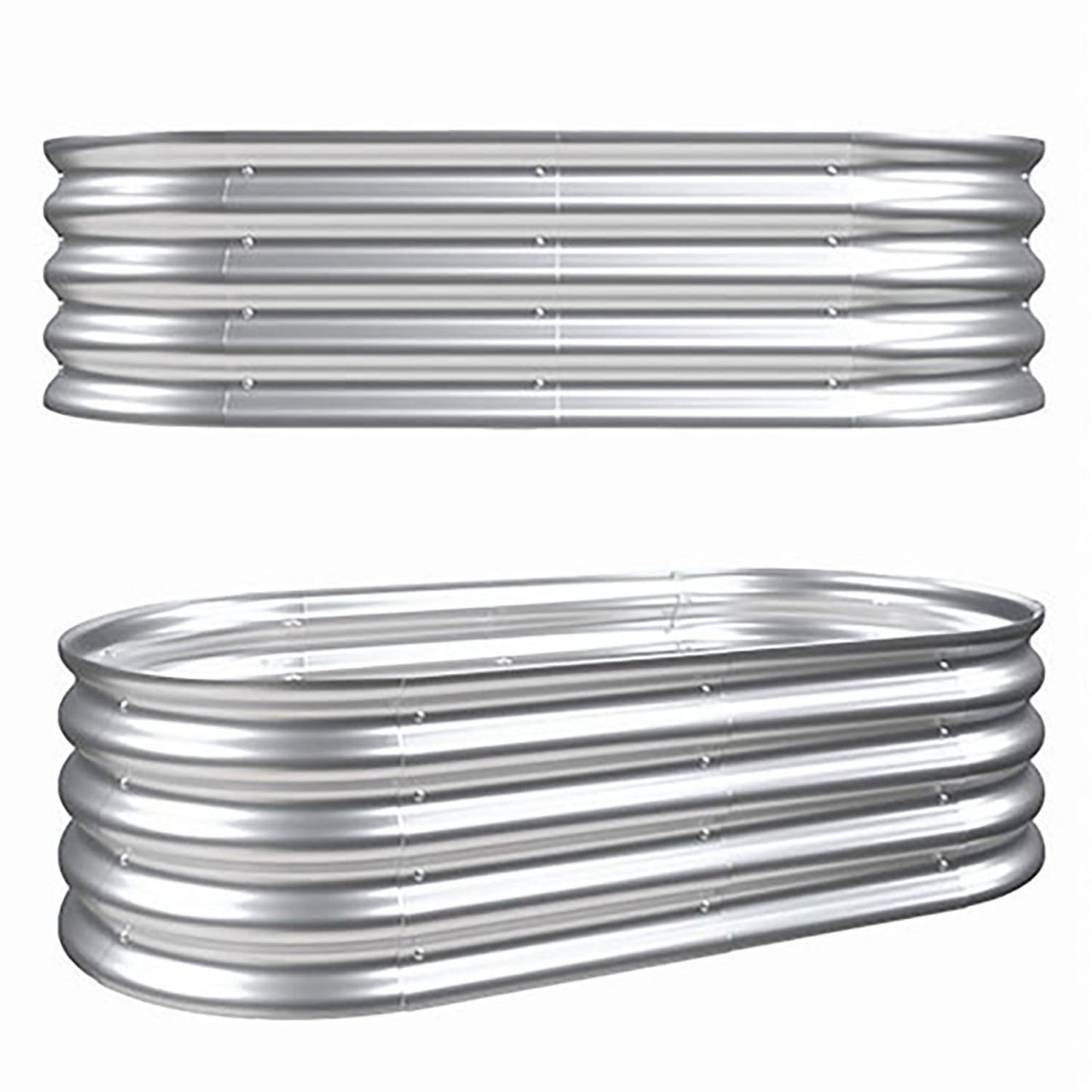 Two ribbed galvanized raised garden bed panels for vegetables and herbs HouseOfZazla on Tampa Home & Garden Store