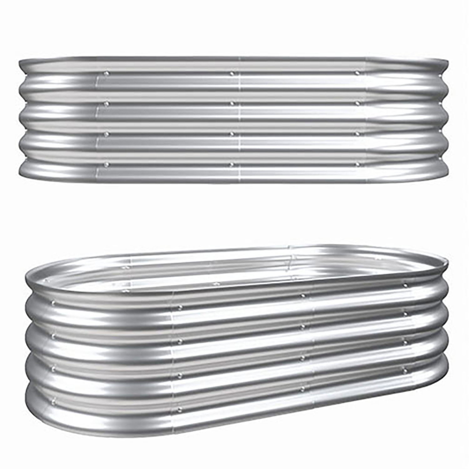 Two ribbed galvanized raised garden bed panels for vegetables and herbs HouseOfZazla on Tampa Home & Garden Store