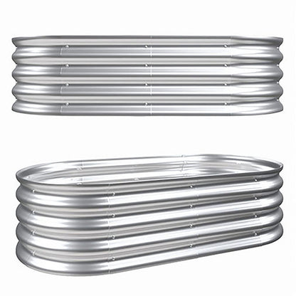 Two ribbed galvanized raised garden bed panels for vegetables and herbs HouseOfZazla on Tampa Home & Garden Store