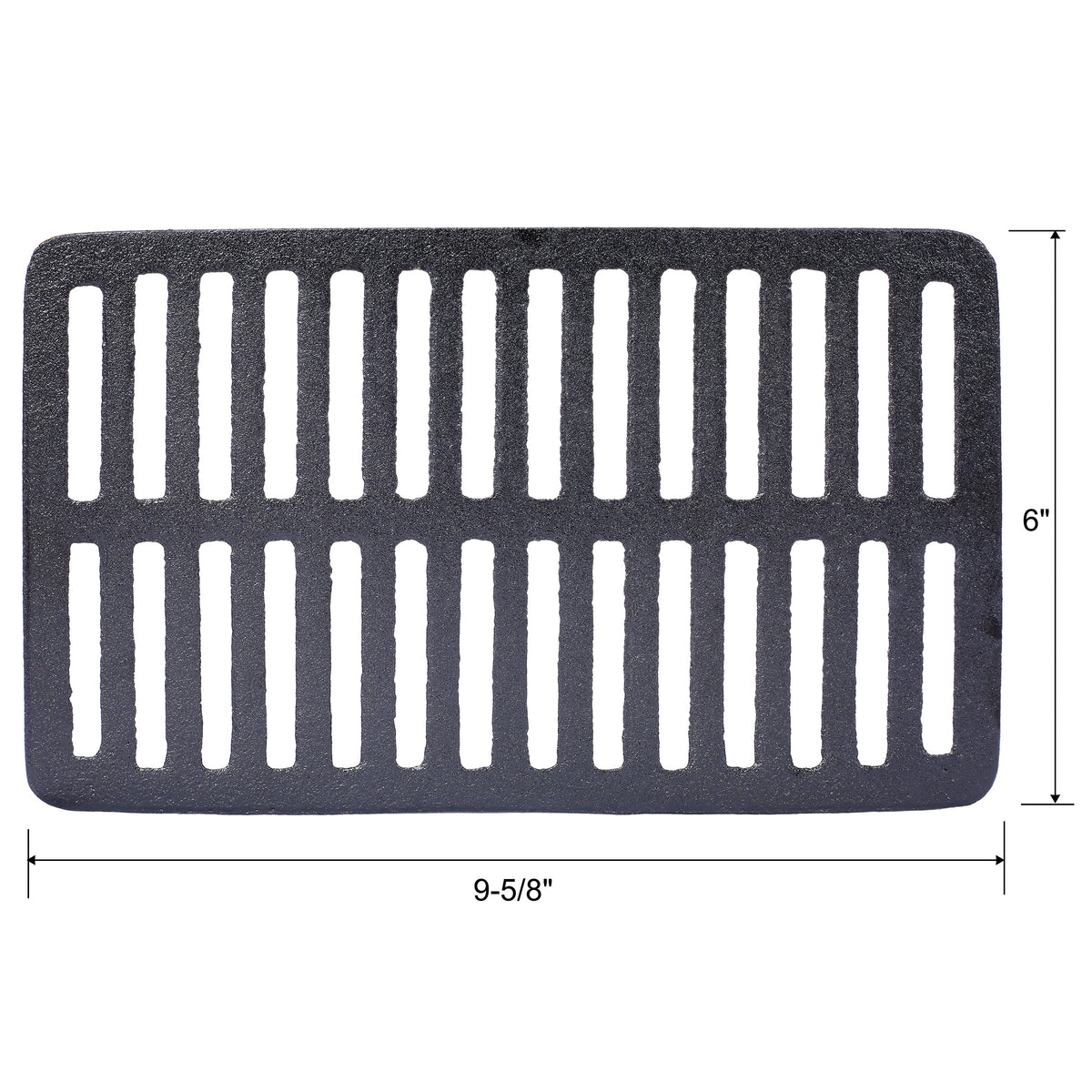Oval cast iron grill grate for outdoor tabletop skillet by HouseOfZazla, black textured, 9-5/8 in long on Tampa Home & Garden Store