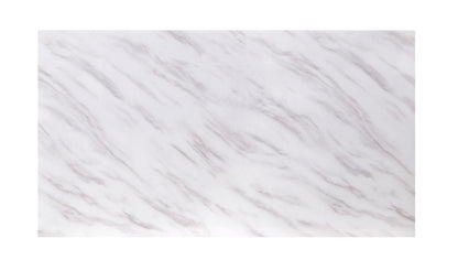 Zander Printed faux marble top coffee table by HouseOfZazla; white marble with gray veining on Tampa Home & Garden Store