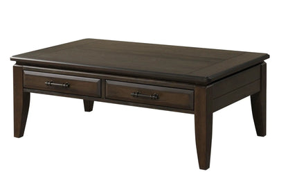 Mahogany Traditional Table With Storage Drawer