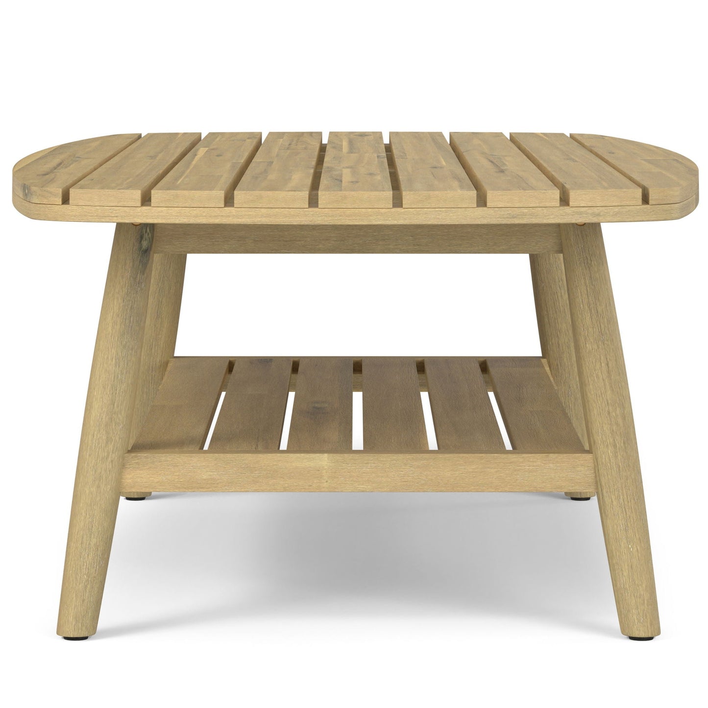 Light Teak and Acacia Outdoor Coffee Table