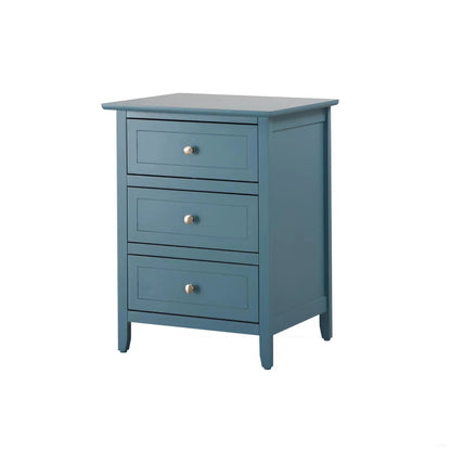 Daniel Nightstand With 3 Drawers In Wood Veneer