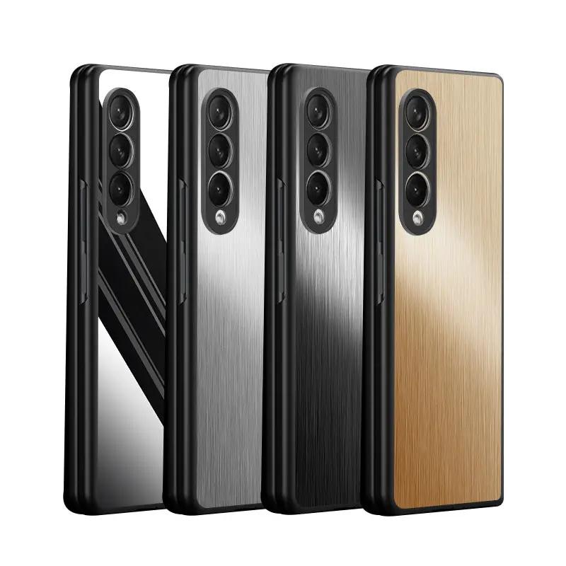 Galaxy Flip Metal Cover Phone Case set of 4 in black, silver, gunmetal, gold brushed finishes on Tampa Home & Garden Store