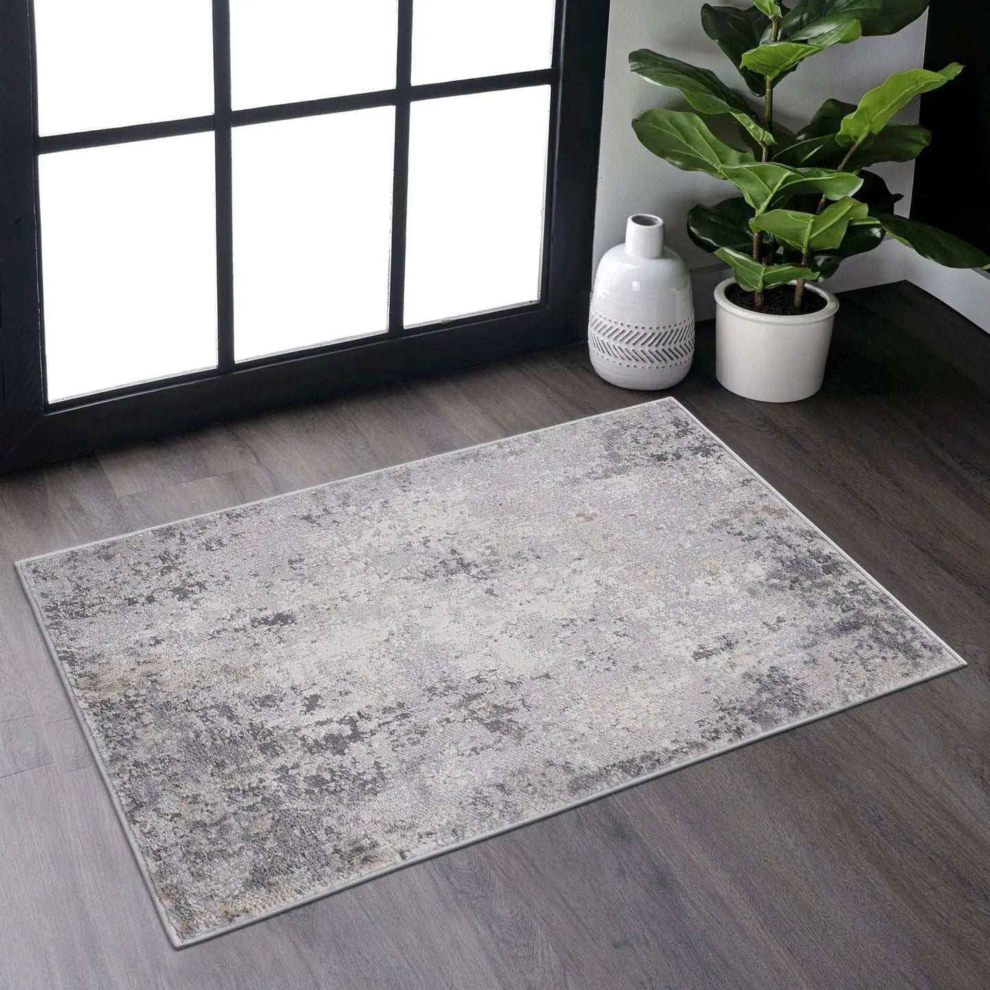 Marfi Abstract Rug gray abstract patterned area rug by Unique Piece Furniture on Tampa Home & Garden Store