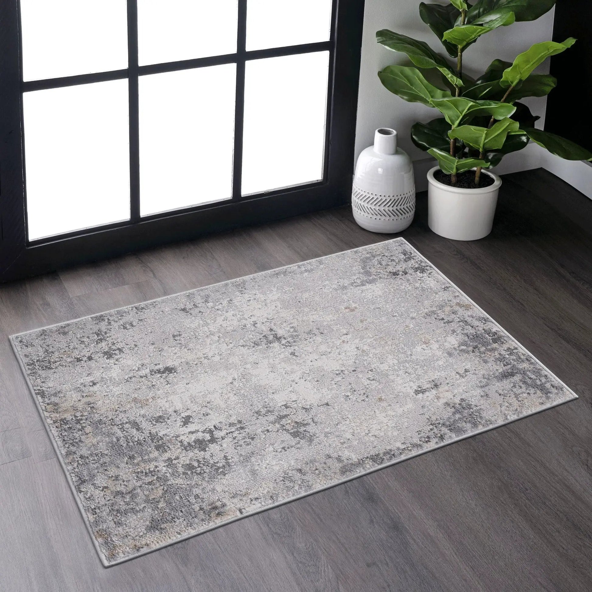 Marfi Abstract Rug gray abstract patterned area rug by Unique Piece Furniture on Tampa Home & Garden Store