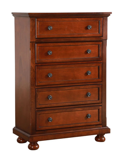 Meade accent chest in rich cherry finish with dark bronze knobs on Tampa Home & Garden Store