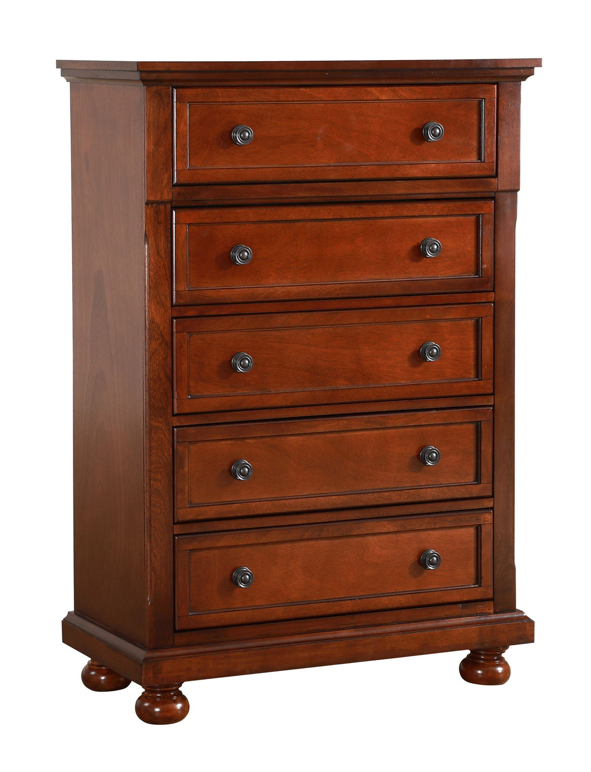 Meade Chest with felt-lined top drawer, dark brown accent chest with 5 drawers by HouseOfZazla on Tampa Home & Garden Store