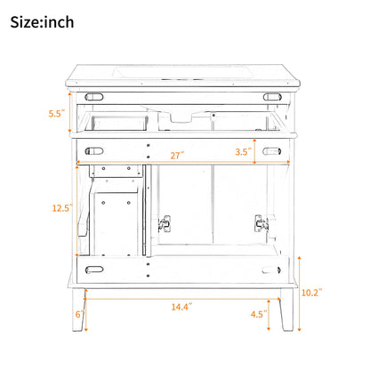 Modern vanity by HouseOfZazla with sink, storage cabinet, soft-close doors, drawers on Tampa Home & Garden Store