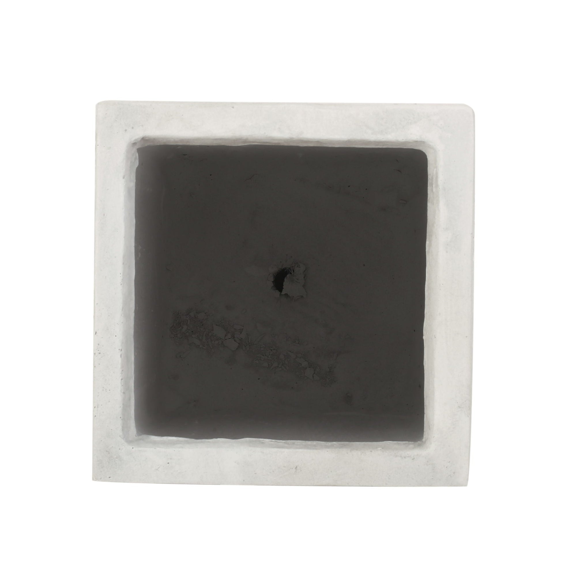 Modern Outdoor Planter concrete square planter by HouseOfZazla with dark soil interior on Tampa Home & Garden Store