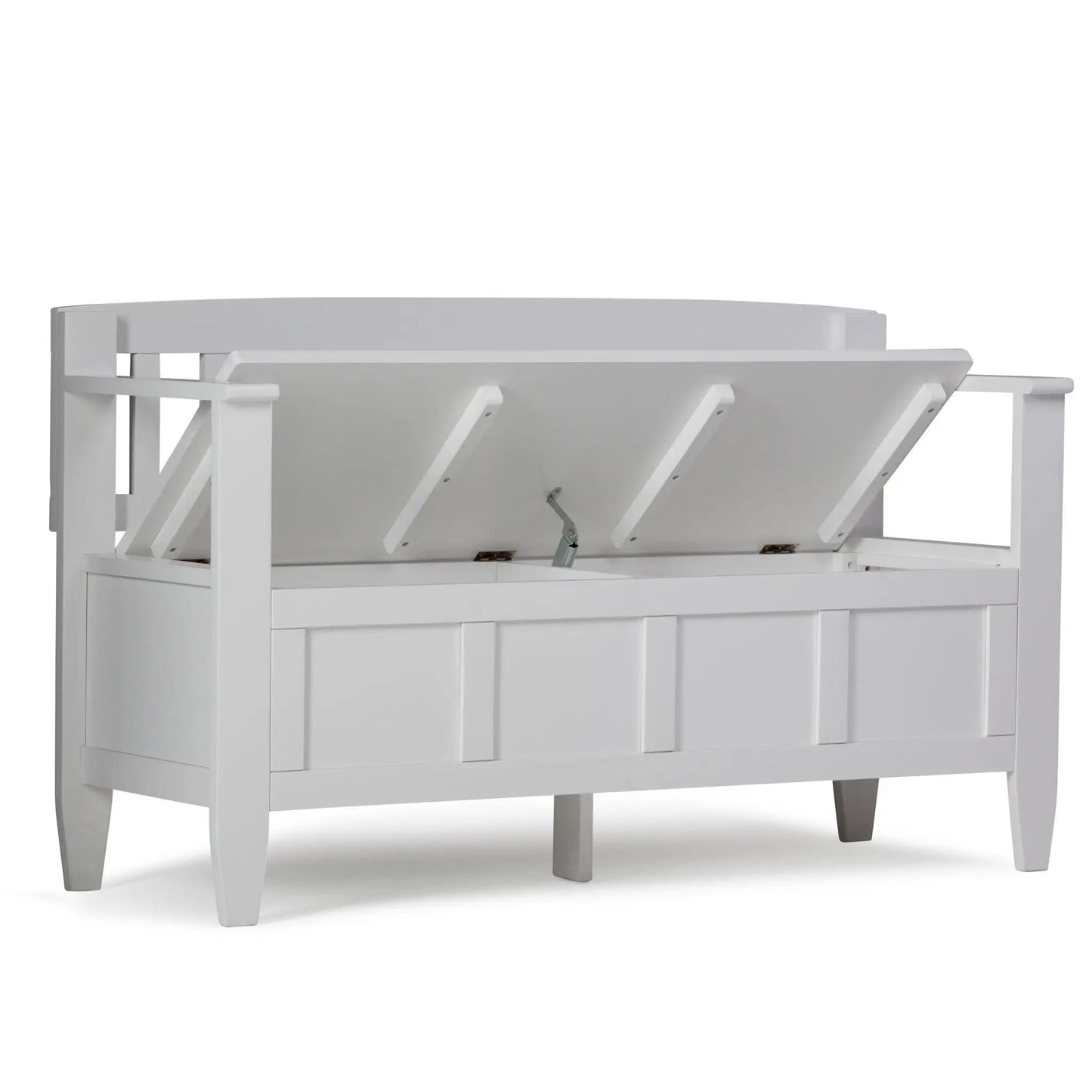 Brooklyn Entryway Storage Bench, white wood with lift-top lid by Unique Piece Furniture on Tampa Home & Garden Store