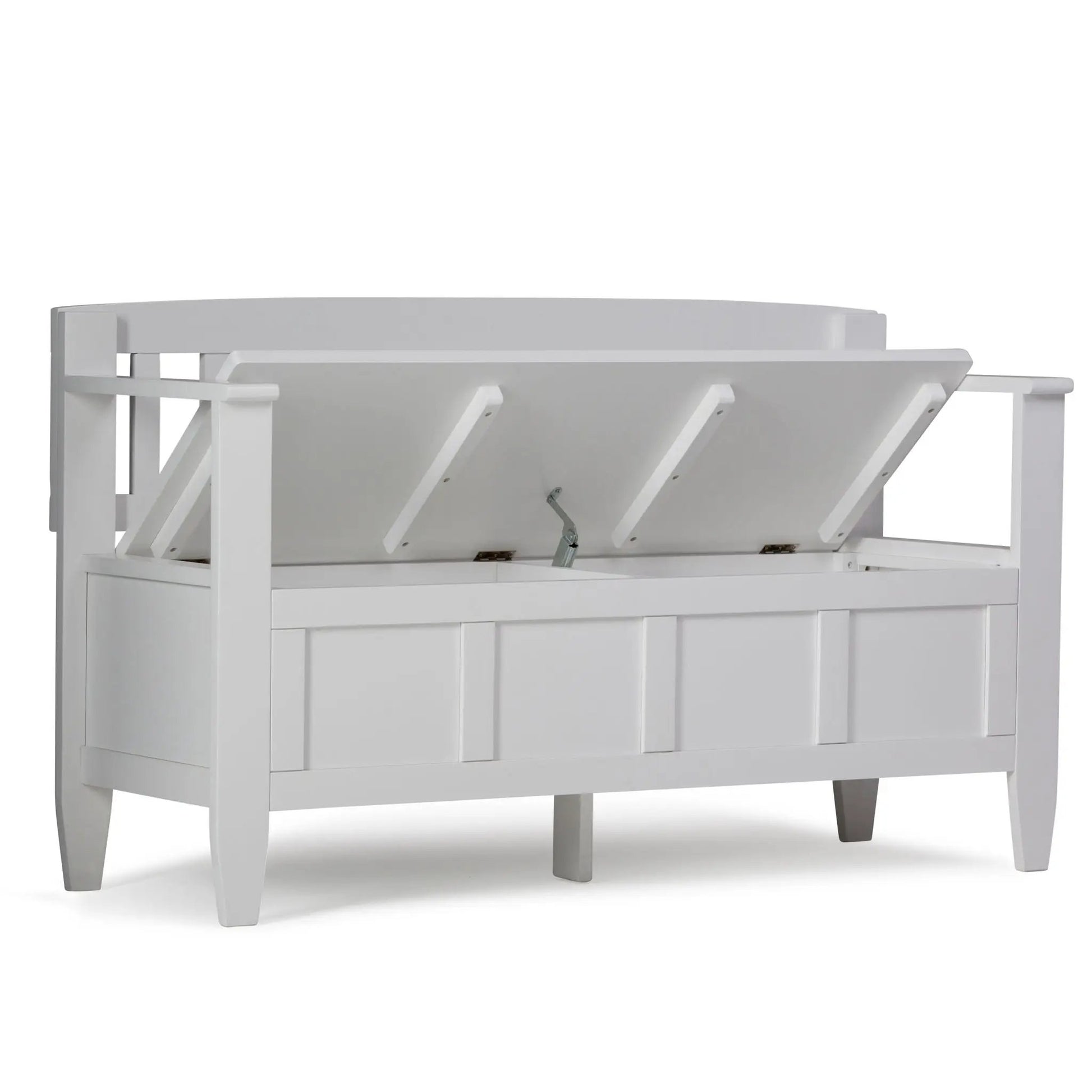 Brooklyn Entryway Storage Bench, white wood with lift-top lid by Unique Piece Furniture on Tampa Home & Garden Store