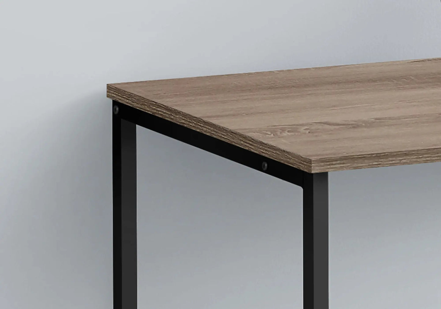 Computer desk with woodgrain top and black metal frame by Unique Piece Furniture on Tampa Home & Garden Store