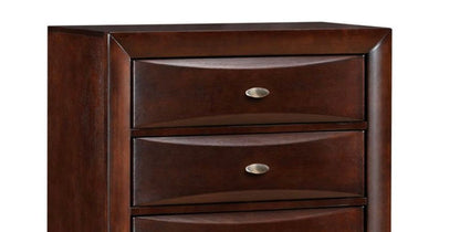 Ireland Elegant Design and Storage Chest dark mahogany accent chest with curved fronts on Tampa Home & Garden Store