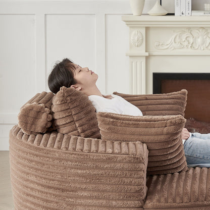 Modern single sofa with a backrest pillow