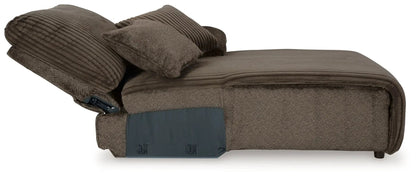 Top Tier Corduroy Reclining Sectional with Chaise