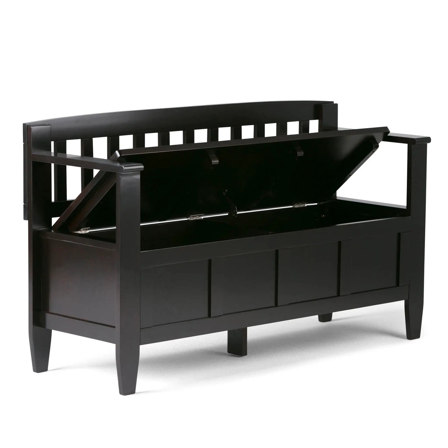 Brooklyn Handcrafted Entryway Storage Bench by Unique Piece Furniture, black with storage on Tampa Home & Garden Store