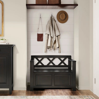 Amherst Small Transitional Entryway Storage Bench