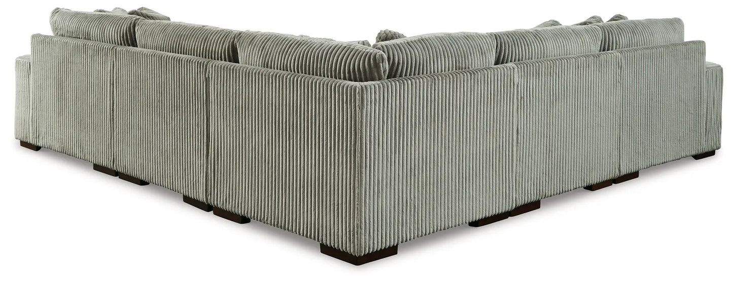 Lindyn Sectional Sofa with Cord Upholstery