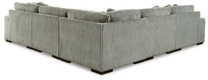 Lindyn Sectional Sofa with Cord Upholstery