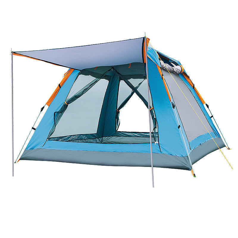 Fully automatic Speed beach camping tent, blue multi-person, rainproof with canopy My Store on Tampa Home & Garden Store