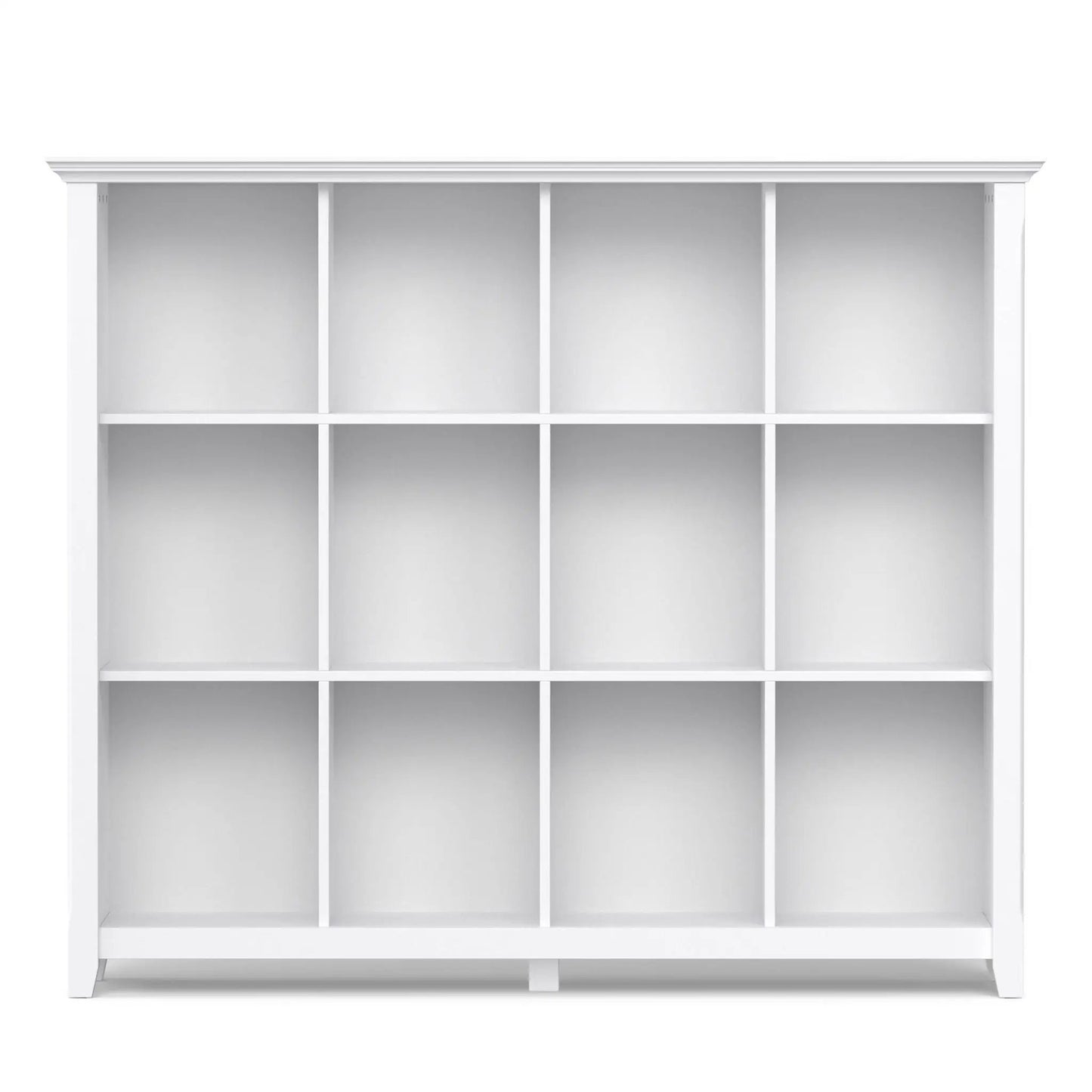Acadian handcrafted cube storage organizer in white with eight cubbies by Unique Piece Furniture on Tampa Home & Garden Store