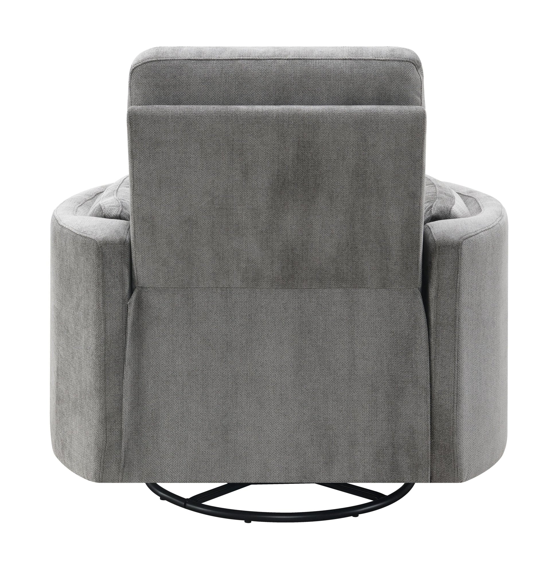 Sagen Charcoal Chenille Glider Recliner with Swivel by HouseOfZazla on Tampa Home & Garden Store