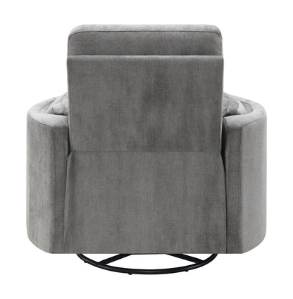 Sagen Charcoal Chenille Glider Recliner with Swivel by HouseOfZazla on Tampa Home & Garden Store