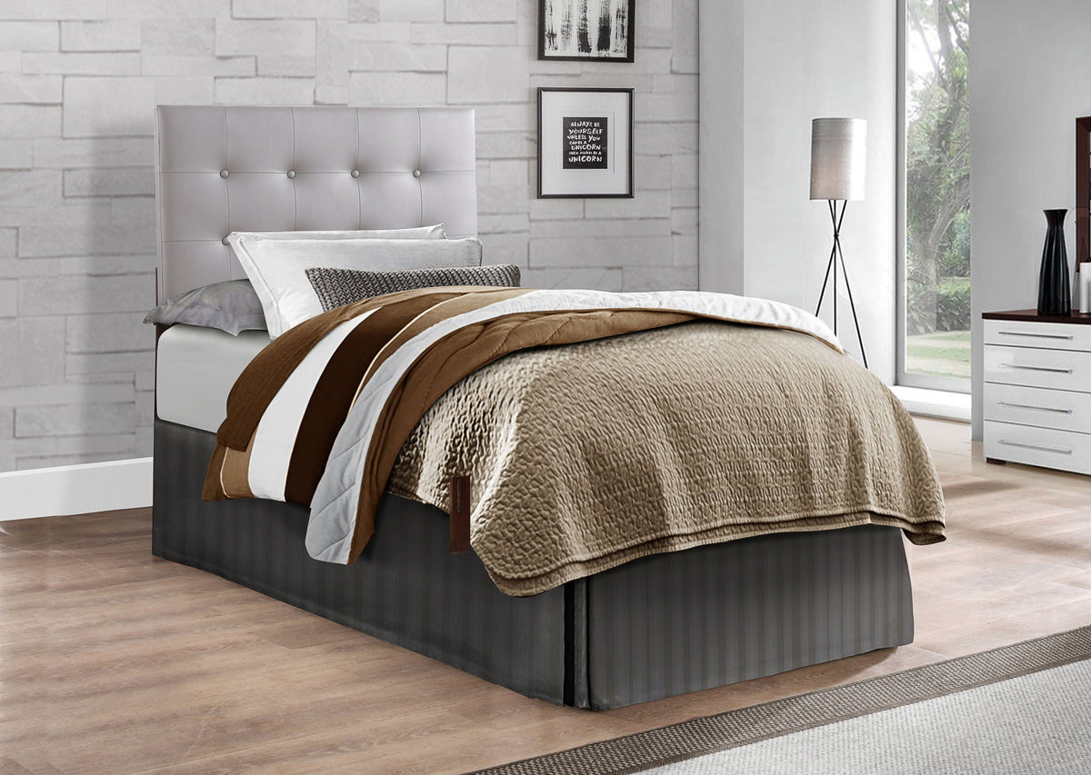 Upholstered Headboard with Adjustable Height in gray fabric by HouseOfZazla for bedroom on Tampa Home & Garden Store